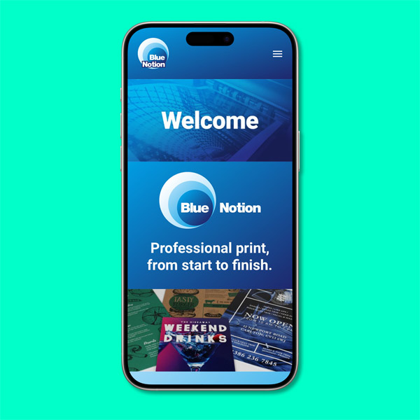 Blue Notion - Website 1 - iPhone